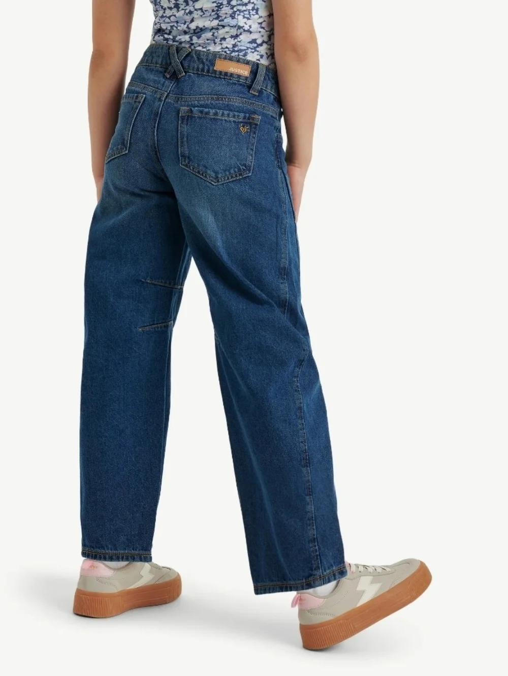 Justice Barrel Jeans Dark Wash Girl's Size 14 Slim NWT